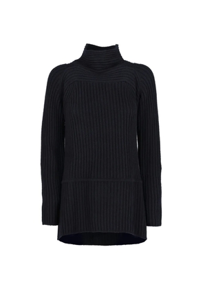 Gianfranco Ferré Pre-Owned ribbed high-neck sweater - Blue