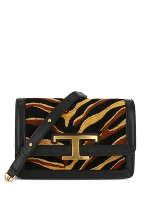 Tod's animal-print shoulder bag - Black