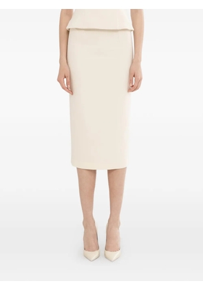 NISSA high-waisted pencil midi skirt - Neutrals