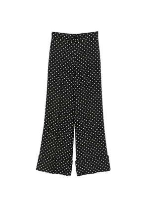 Valentino Garavani polka-dot cuffed trousers - Black