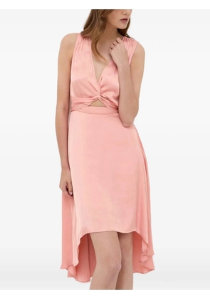 Morgan asymmetrical-hem mini dress - Pink