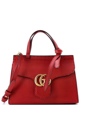Gucci Pre-Owned GG Marmont Top Handle Bag Leather Mini satchel - Red