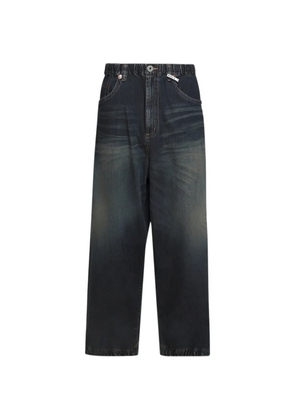 Maison MIHARA YASUHIRO elasticated straight-leg jeans - Blue