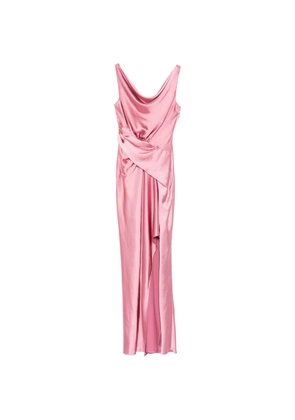 Amsale draped maxi dress - Pink