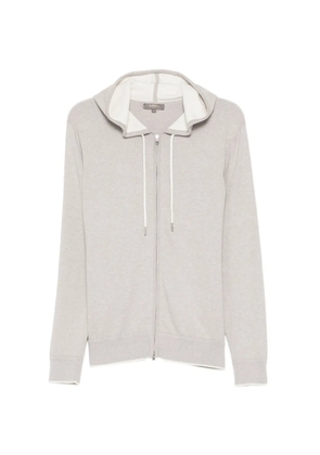 N.Peal zip-up long-sleeve hoodie - Grey