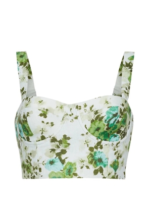 Cara Cara Claudine floral-print top - White