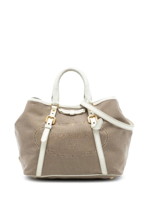 Prada Pre-Owned 2000-2025 Canvas Canapa Logo Bow satchel - Brown