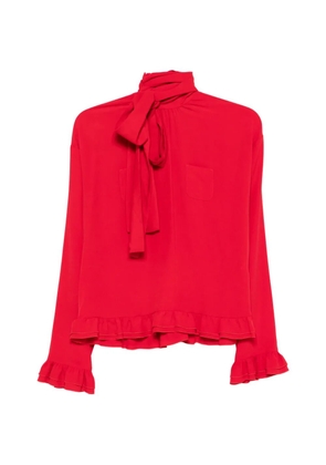 Nº21 bow ruffled shirt - Red