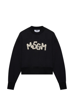 MSGM embroidered sweatshirt - Black