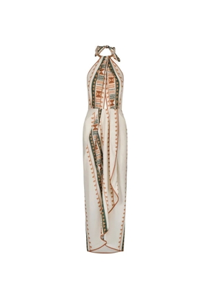 Johanna Ortiz Centro Del Cielo geometric-pattern midi dress - Neutrals