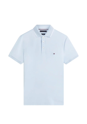 Tommy Hilfiger stripe-collar polo shirt - Blue