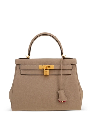Hermès Pre-Owned 2024 Kelly top-handle leather handbag - Neutrals