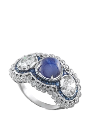 LB Exclusive diamond and sapphire ring - Silver