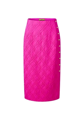 Shanghai Tang flower button skirt - Pink