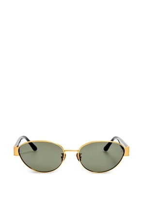 Linda Farrow Sheri oval-frame sunglasses - Gold