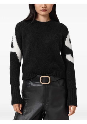 AllSaints Sylvie long-sleeve graphic sweater - Black