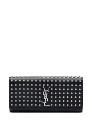 Saint Laurent Pre-Owned 2013-2025 Grain De Poudre Classic Monogram Studded clutch bag - Black