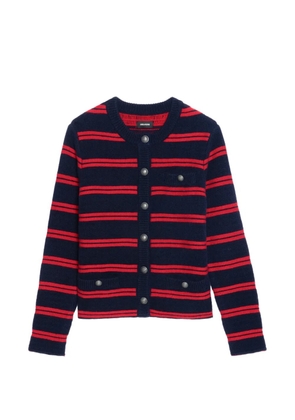 Zadig&Voltaire striped pocket cardigan - Blue