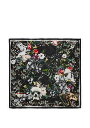 Zadig&Voltaire floral skull scarf - Black