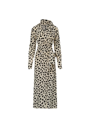 Johanna Ortiz Ollantay animal-print V-neck midi dress - Neutrals