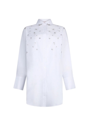LIU JO bejewelled shirt dress - White