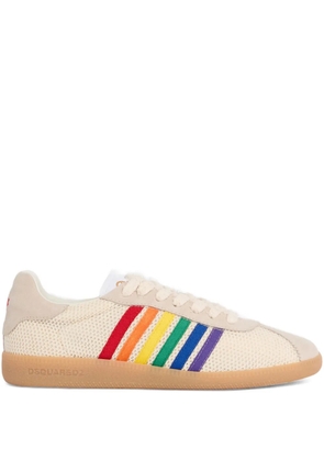DSQUARED2 rainbow striped sneakers - Neutrals