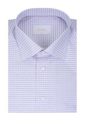 Eton checked-pattern shirt - Blue