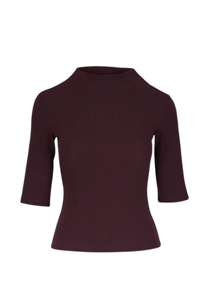 KZ_K STUDIO ribbed crew-neck T-shirt - Brown