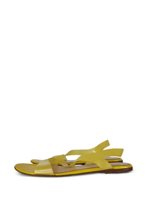 Gianvito Rossi Metropolis slingback leather sandals - Yellow