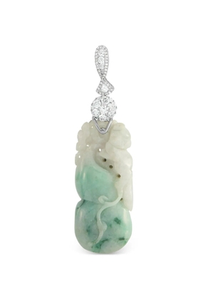 LB Exclusive diamond jade pendant - Silver