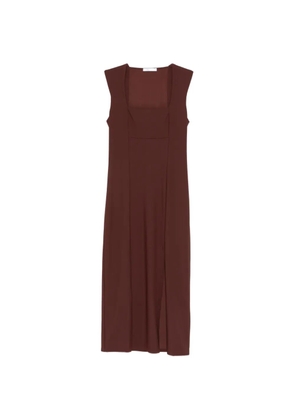 Patrizia Pepe square-neck midi dress - Brown