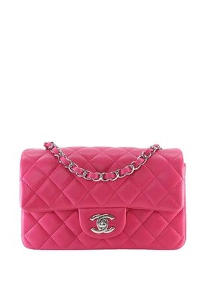 CHANEL Pre-Owned 2014 Mini Rectangular Classic Lambskin Single Flap crossbody bag - Pink