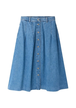 BONPOINT Women buttoned A-line skirt - Blue
