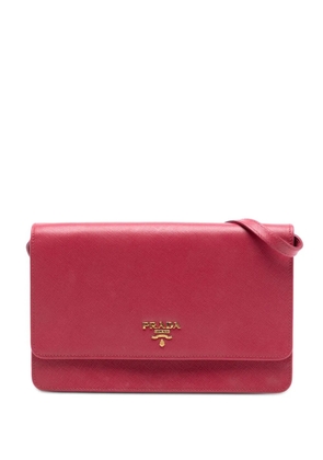Prada Pre-Owned 2010-2026 Saffiano Wallet on Strap crossbody bag - Pink