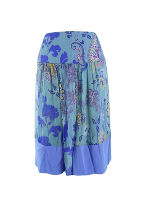 Etro Vintage floral-print skirt - Blue