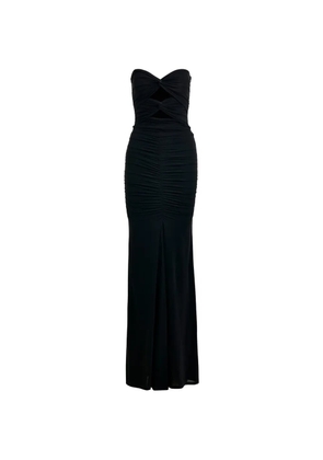 Essentiel Antwerp cut-out-detail ruched maxi dress - Black