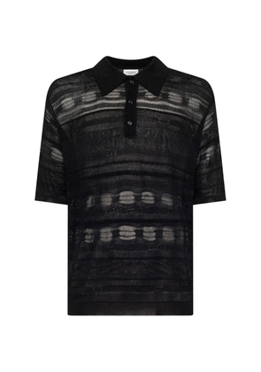 Laneus knitted polo shirt - Black