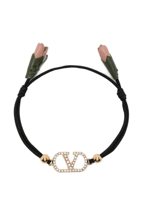 Valentino Garavani flower-detail VLogo bracelet - Gold