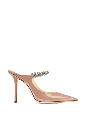 Jimmy Choo crystal-embellishment pointed-toe mules - Pink