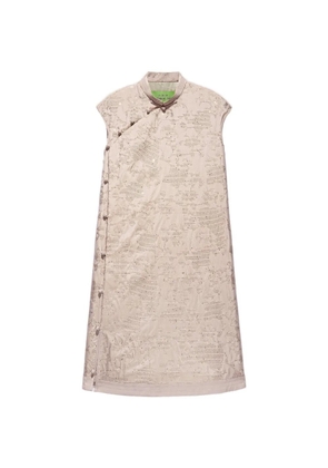 Shanghai Tang sequin-embellished qipao dress - Neutrals
