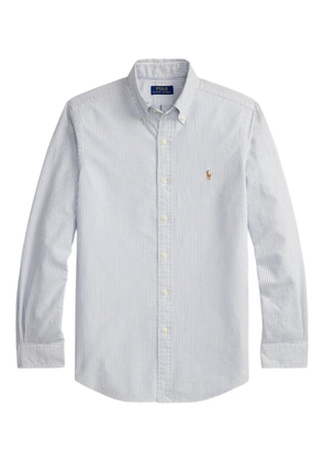 Polo Ralph Lauren striped embroidered oxford shirt - White
