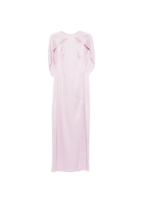 Amsale column cape maxi dress - Purple