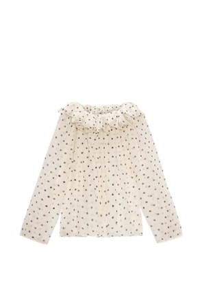 MSGM ruffled-detail blouse - Neutrals