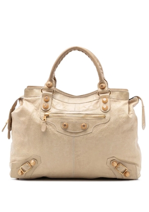 Balenciaga Pre-Owned 2000-2025 Lambskin Motocross Giant 21 RTT Bag travel bag - Brown