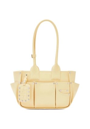 GANNI stud-appliqué shoulder bag - Yellow