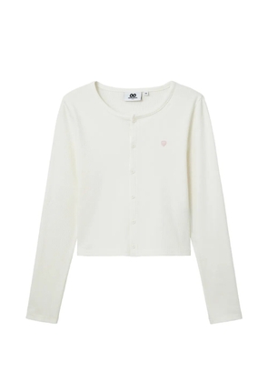 CHOCOOLATE button ribbed cardigan - Neutrals