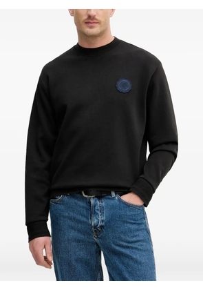 BOSS logo-patch crew-neck sweatshirt - Black