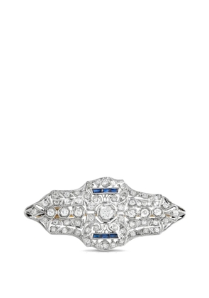 LB Exclusive diamond and sapphire brooch - Silver