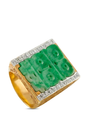 LB Exclusive diamond and jade ring - Gold