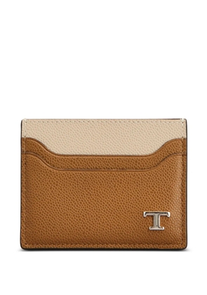 Tod's logo-plaque cardholder - Brown